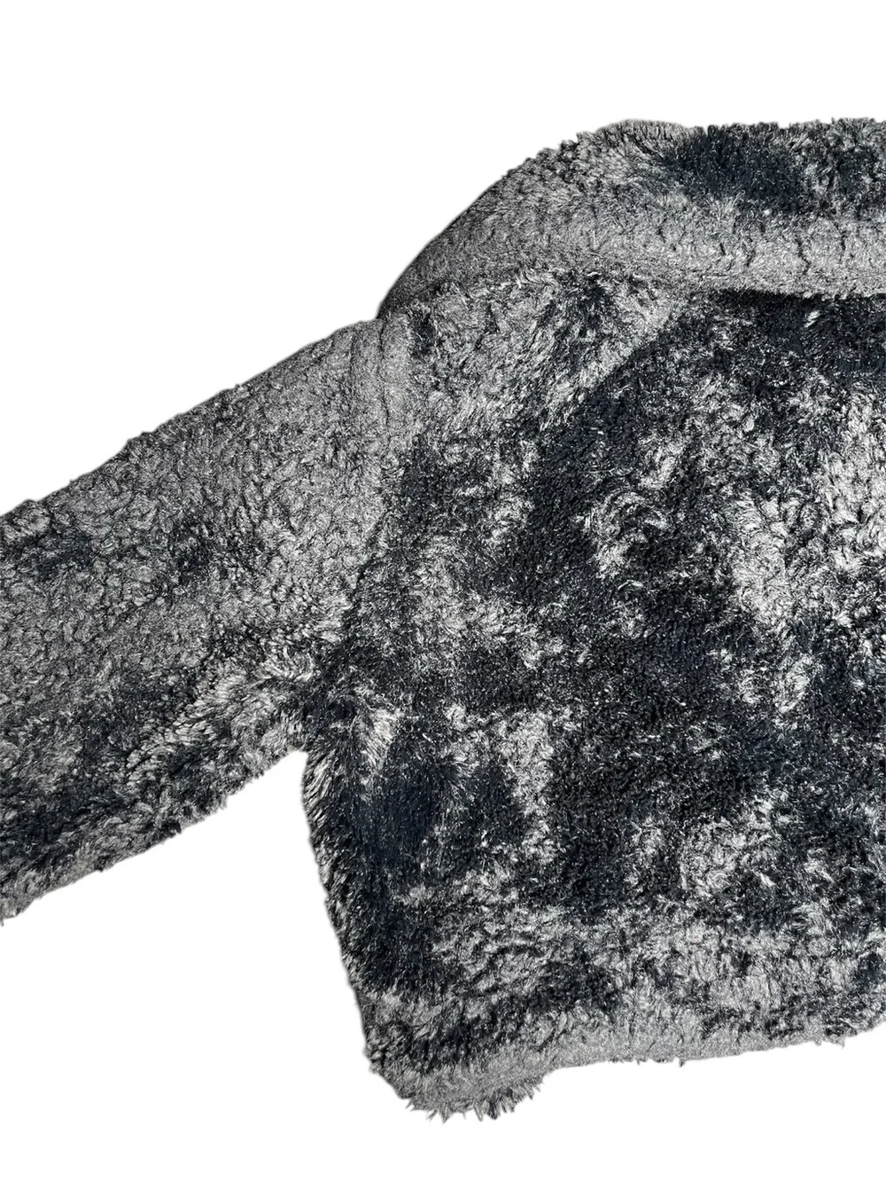Forever 21 Charcoal Gray Black Faux Fur Cropped Jacket